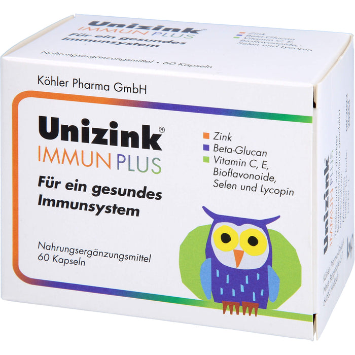 Unizink Immun Plus Kapseln für ein gesundes Immunsystem, 60 pc Capsules