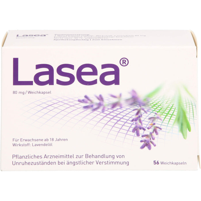 Lasea Weichkapseln gegen Unruhezustände bei ängstlicher Verstimmung, 56 pcs. Capsules