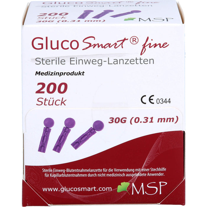 GlucoSmart fine Lanzetten, 200 St LAN