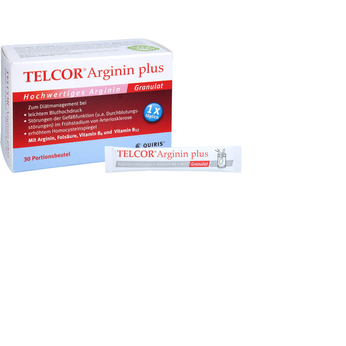 TELCOR Arginin plus Pulver für Lebenskraft und Vitalität bis ins hohe Alter, 30 pc Sachets