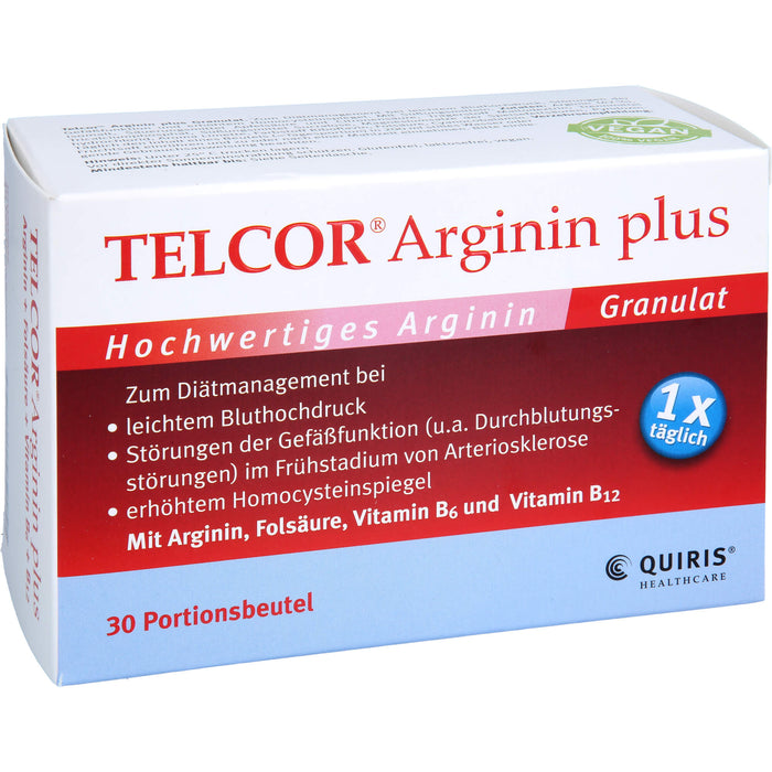 TELCOR Arginin plus Pulver für Lebenskraft und Vitalität bis ins hohe Alter, 30 pcs. Sachets