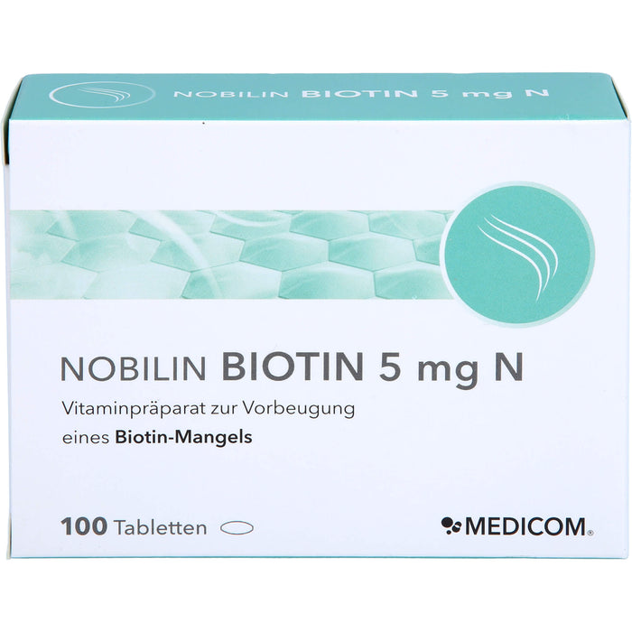 NOBILIN BIOTIN 5 mg Tabletten gegen Biotinmangel, 100 pcs. Tablets