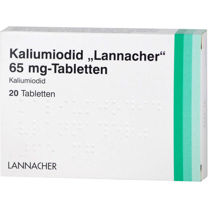 Kaliumiodid Lannacher 65 mg Tabletten bei Strahlenunfällen, 20 pcs. Tablets