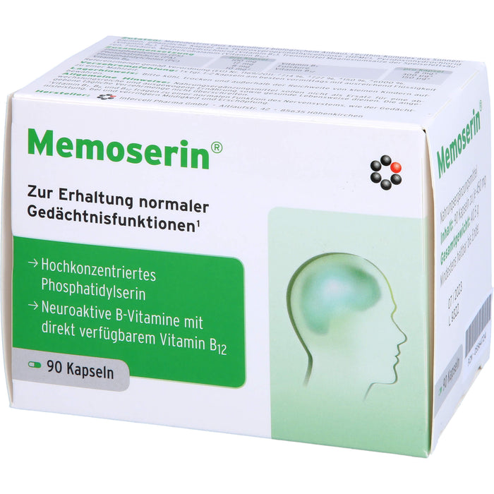 Memoserin Kapseln zur Erhaltung normaler Gedächtnisfunktionen, 90 pcs. Capsules