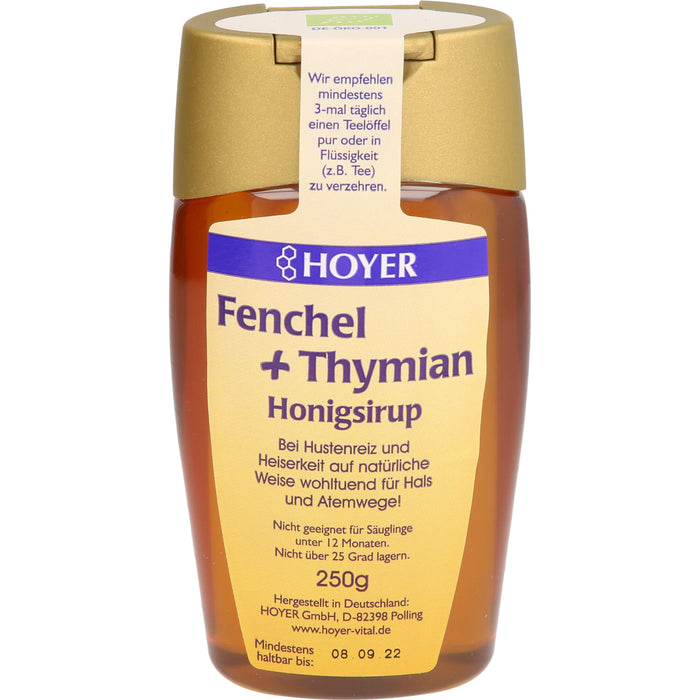 HOYER Fenchel+Thymian Honigsirup, 250 g Lösung