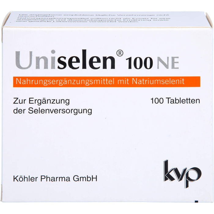 Uniselen 100 NE Tabletten zur Ergänzung der Selenversorgung, 100 pc Tablettes