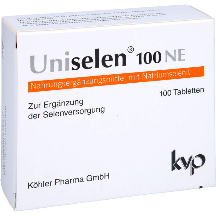 Uniselen 100 NE Tabletten zur Ergänzung der Selenversorgung, 100 pc Tablettes