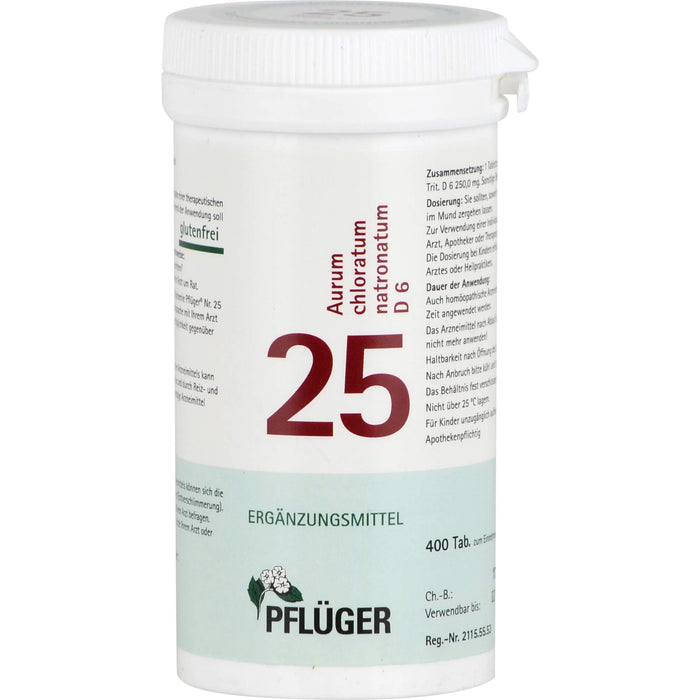 Pflüger Biochemie Nr.25 Aurum chloratum natronatum D6 Tabletten, 400 St. Tabletten