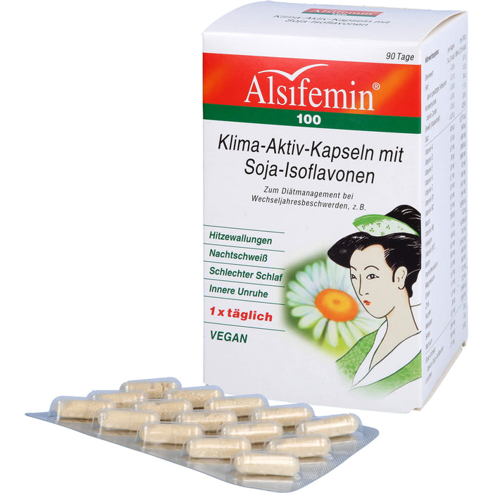 Alsifemin 100 Klima-Aktiv-Kapseln mit Soja-Isoflavonen, 90 pcs. Capsules