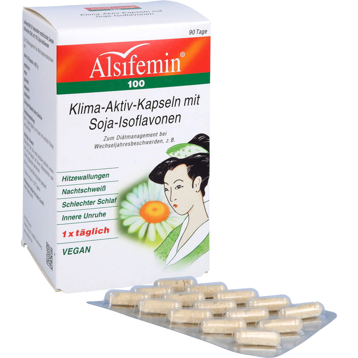 Alsifemin 100 Klima-Aktiv-Kapseln mit Soja-Isoflavonen, 90 pc Capsules