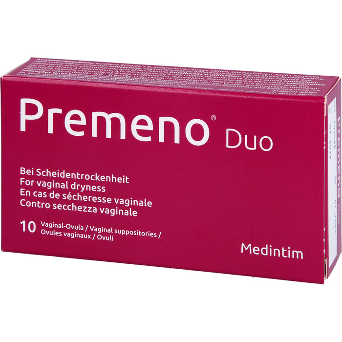 Premeno Duo Vaginalovula, 10 pc Suppositoires