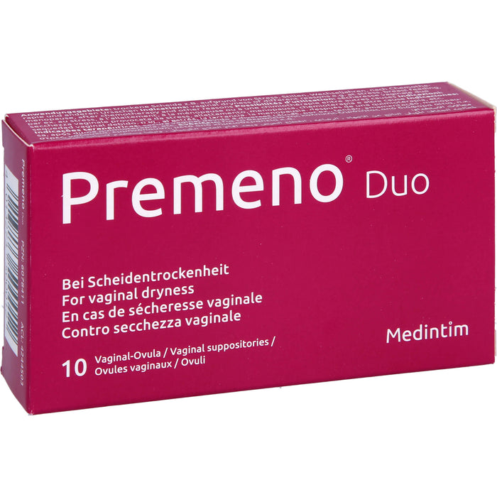 Premeno Duo Vaginalovula, 10 pc Suppositoires