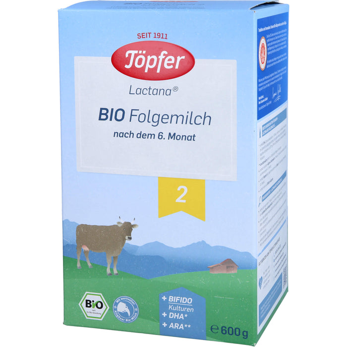 Lactana 2 Bio Folgemilch Pulver, 600 g Powder