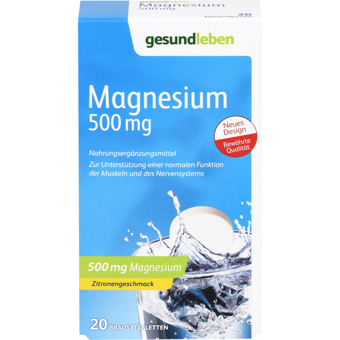 gesund leben Magnesium 500mg Brausetabletten, 2X10 St BTA