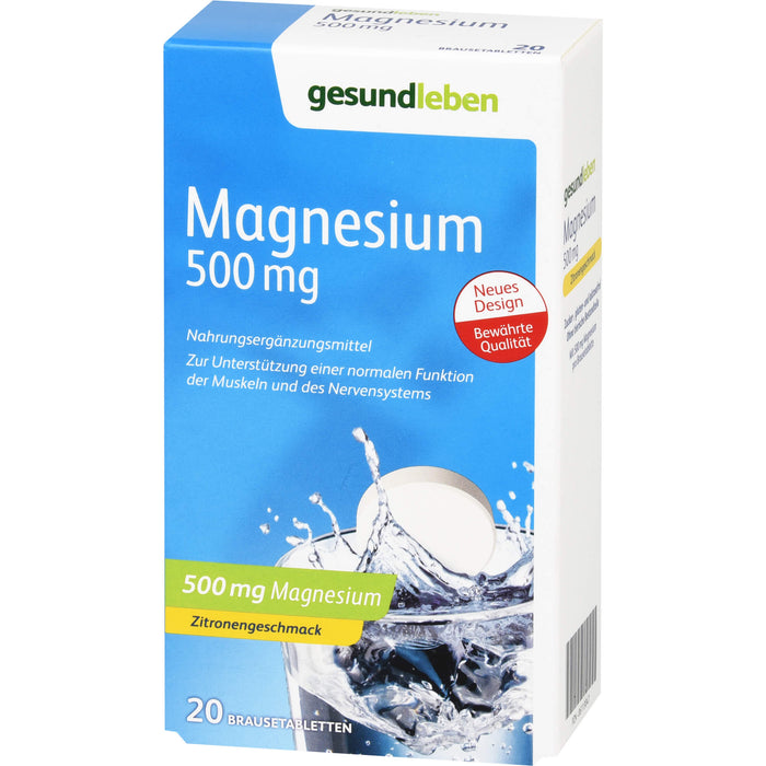 gesund leben Magnesium 500mg Brausetabletten, 2X10 St BTA