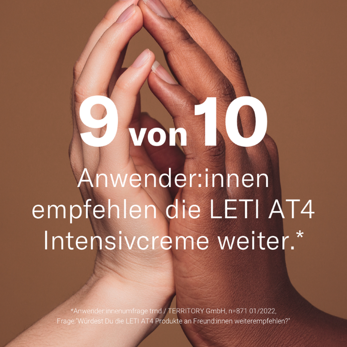 LETI AT4 Intensivcreme - Akut-Hautpflege bei extrem trockener oder bei akuten atopischen Ekzemen, 100 ml Creme