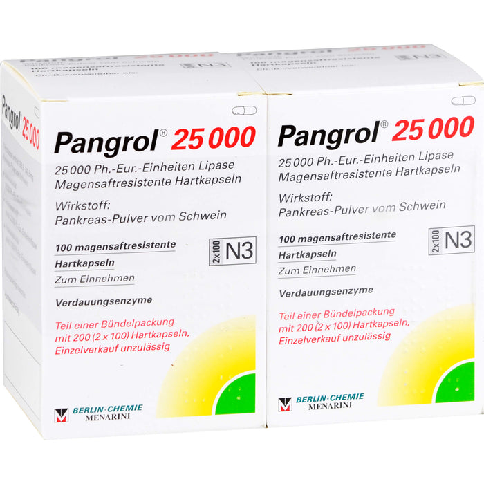 Pangrol 25 000 Verdauungsenzyme Kapseln, 200 pcs. Capsules