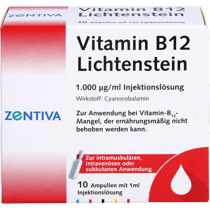 Vitamin B12 Lichtenstein 1000 µg/ml Injektionslösung, 10 pc Ampoules