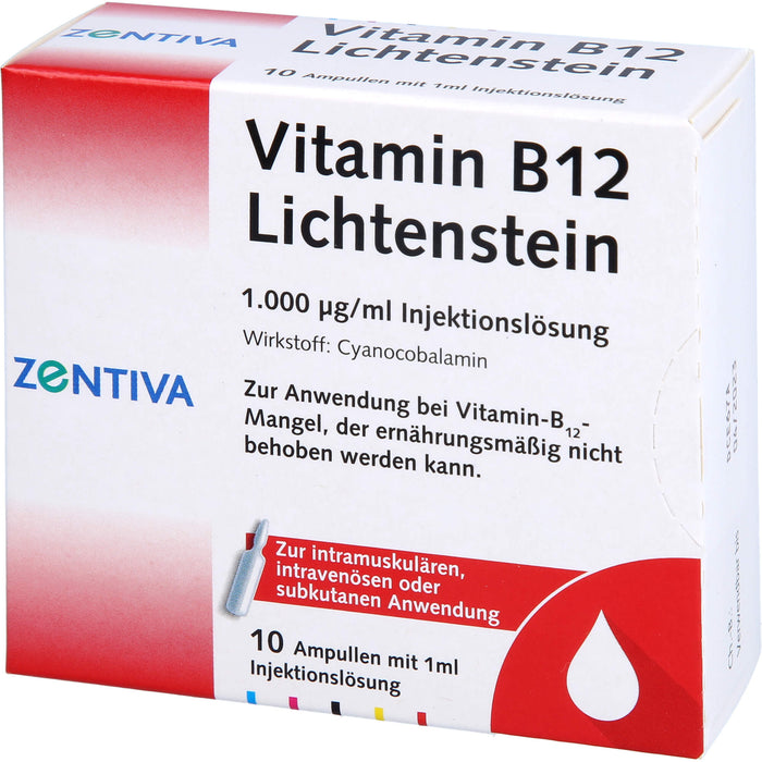 Vitamin B12 Lichtenstein 1000 µg/ml Injektionslösung, 10 pcs. Ampoules