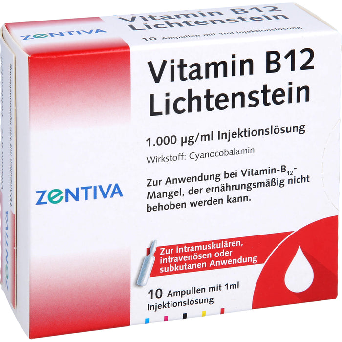 Vitamin B12 Lichtenstein 1000 µg/ml Injektionslösung, 10 pcs. Ampoules