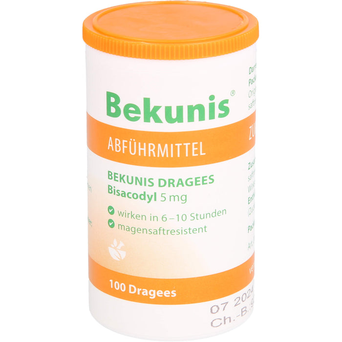 Bekunis Dragees Bisacodyl 5 mg Abführmittel, 100 pc Tablettes