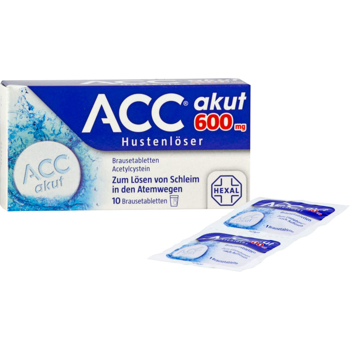 ACC akut 600 mg Hustenlöser Brausetabletten, 10 pc Tablettes