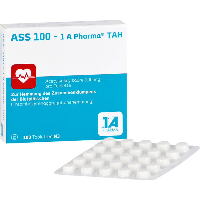 ASS 100 mg - 1 A Pharma TAH Tabletten, 100 pcs. Tablets