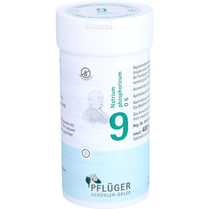 Pflüger Biochemie Nr.9 Natrium phosphoricum D6 Tabletten, 400 St. Tabletten