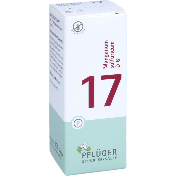 PFLÜGER Biochemie 17 Manganum sulfuricum D 6 Tabletten, 100 pc Tablettes