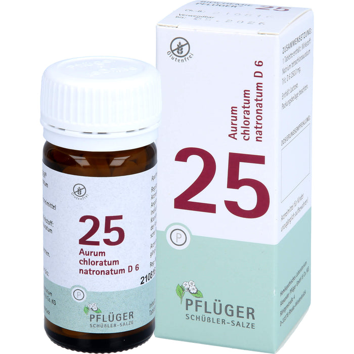 PFLÜGER Biochemie 25 Aurum chloratum natronatum D 6 Tabletten, 100 St. Tabletten