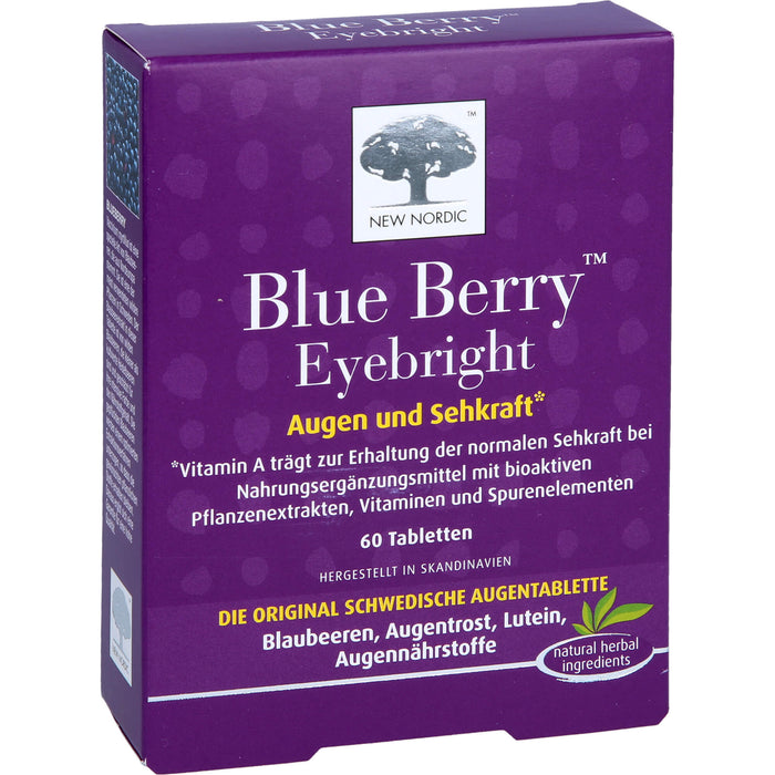 NEW NORDIC Blue Berry Eyebright Tabletten für die Sehkraft, 60 pcs. Tablets