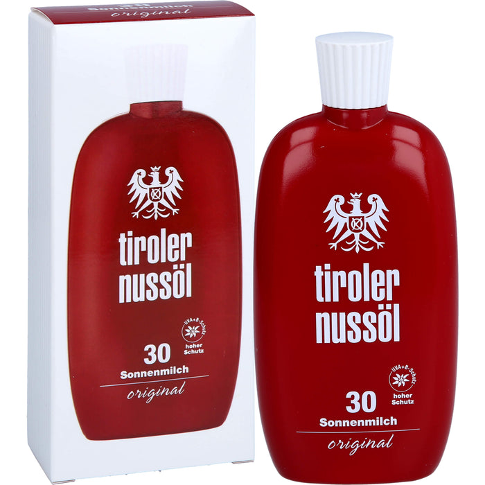 Tiroler Nussöl Original Sonnenmilch wasserfest LSF 30, 150 ml Creme