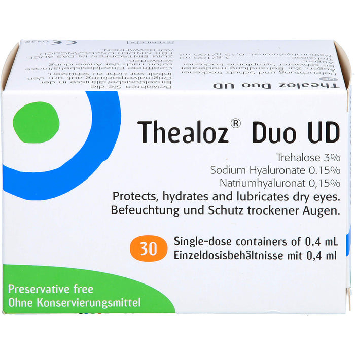 Thealoz Duo UD Augentropfen zur Linderung von trockenen Augen, 30 pc Pipettes à dose unique