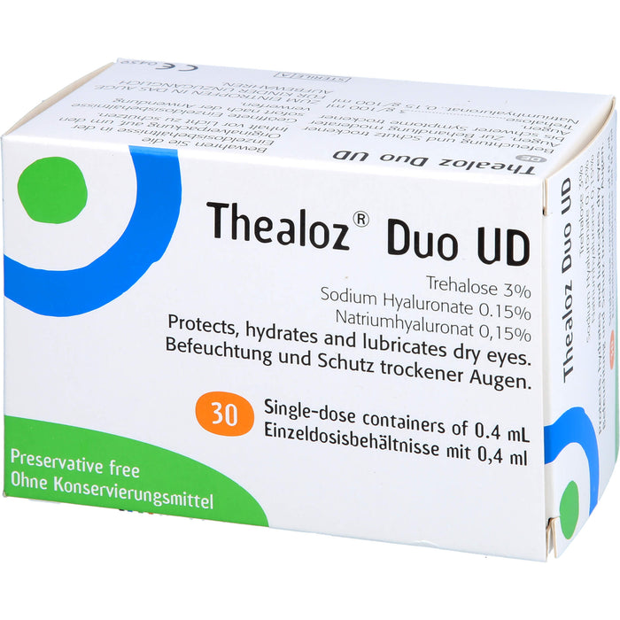 Thealoz Duo UD Augentropfen zur Linderung von trockenen Augen, 30 pc Pipettes à dose unique