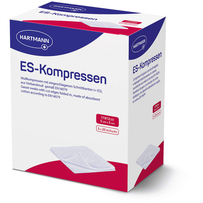 HARTMANN ES-Kompressen steril 5 x 5 cm Großpackung 12fach, 100 pc Compresses