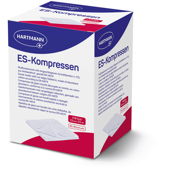 ES-Kompressen steril 7,5x7,5cm Großpackung 12fach, 10X10 St KOM