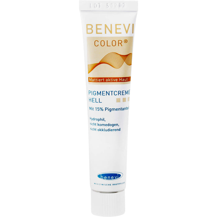 Benevi Color Pigmentcreme hell hautverträgliche Abdeckung, 20 ml Cream