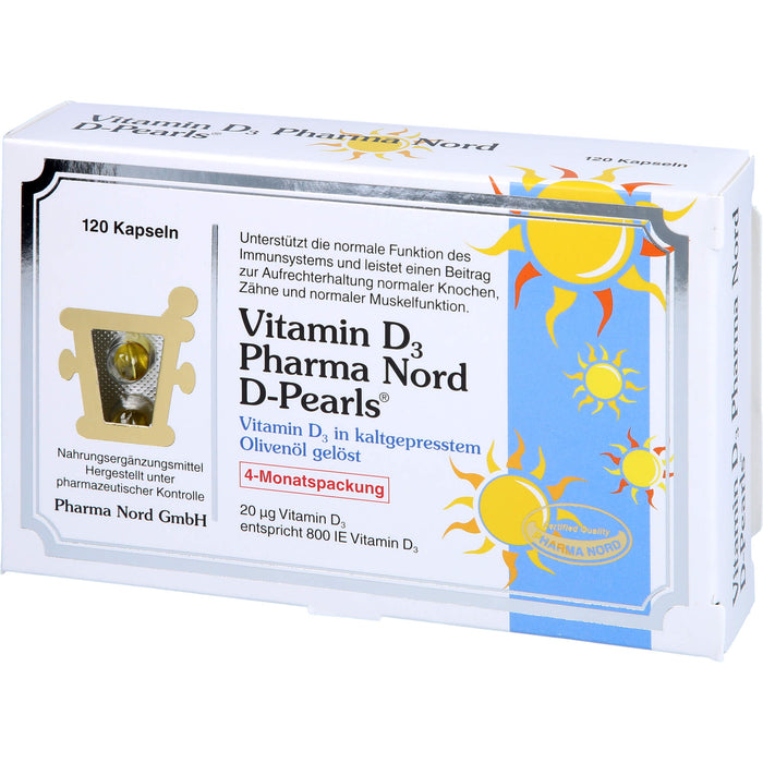 Vitamin D3 Pharma Nord D-Pearls Kapseln, 120 pc Capsules