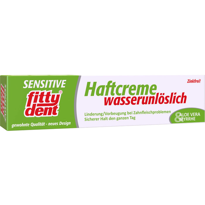 fittydent sensitive wasserunlösliche Haftcreme für Zahnprothesen, 40 g Creme