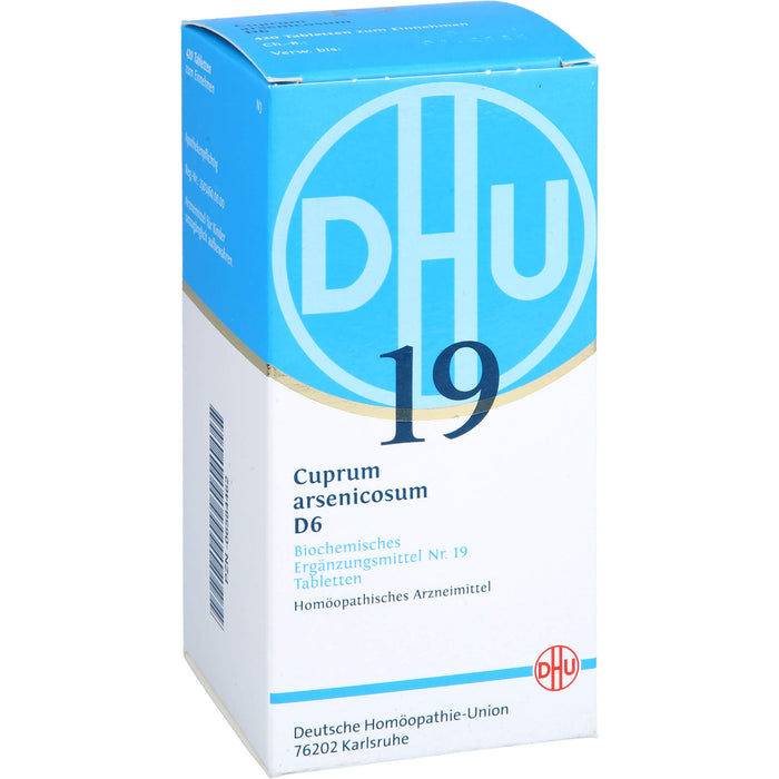 DHU Schüßler-Salz Nr. 19 Cuprum arsenicosum D6 Tabletten, 420 pc Tablettes