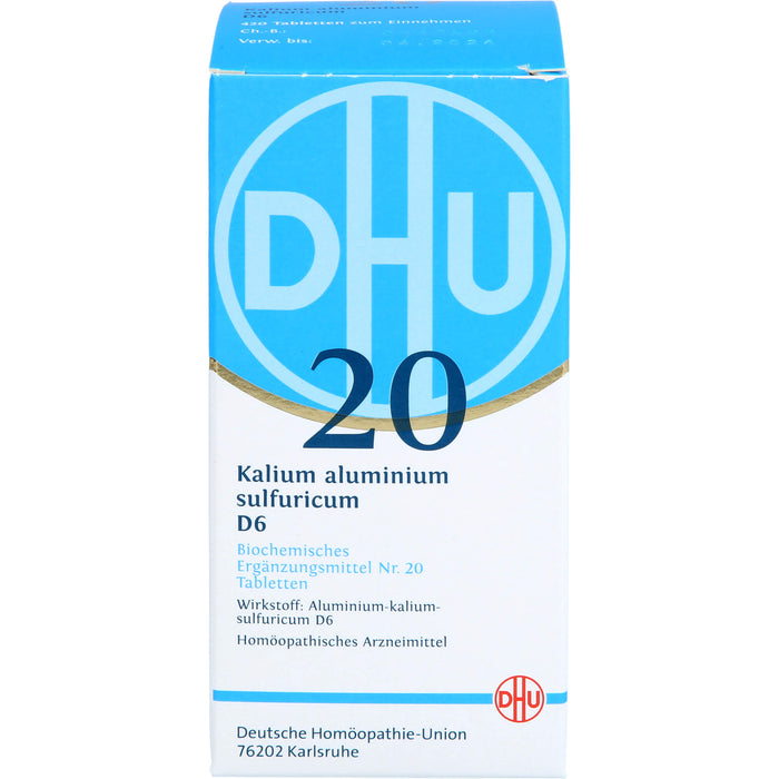 DHU Schüßler-Salz Nr. 20 Kalium aluminium sulfuricum D6 Tabletten, 420 pc Tablettes