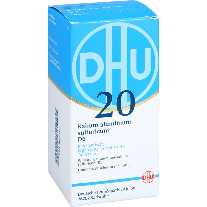 DHU Schüßler-Salz Nr. 20 Kalium aluminium sulfuricum D6 Tabletten, 420 pc Tablettes