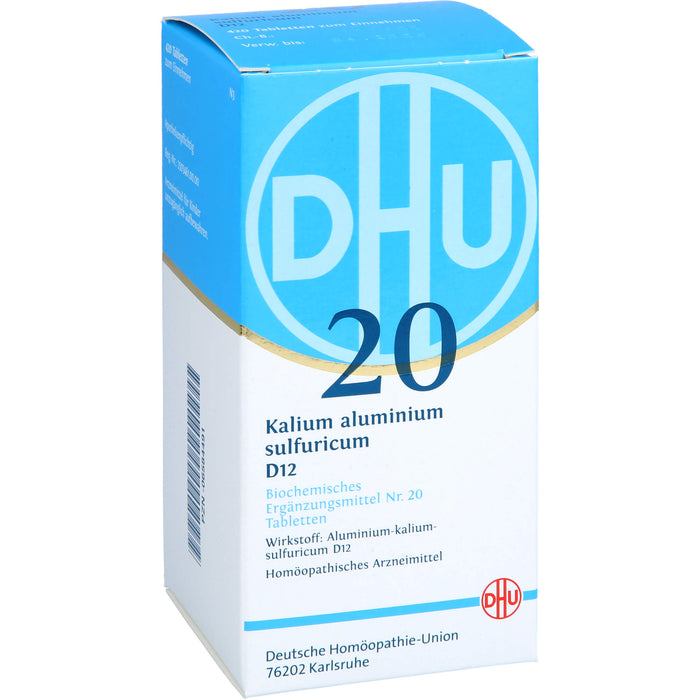 DHU Schüßler-Salz Nr. 20 Kalium aluminium sulfuricum D12 Tabletten, 420 pc Tablettes