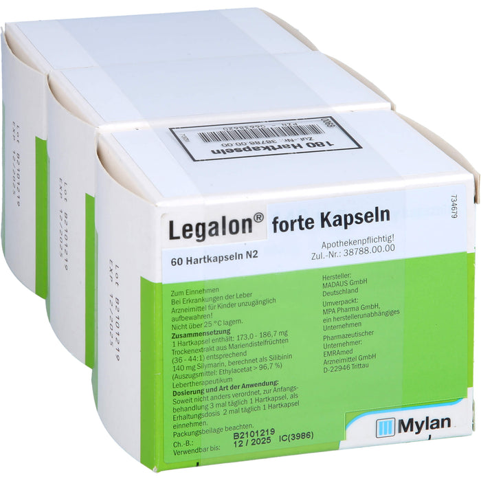 Legalon forte Emra Hartkapseln, 180 St. Kapseln