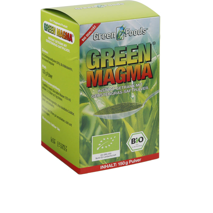 Green Foods Green Magma Gerstengrasextrakt-Pulver bio, 150 g Powder