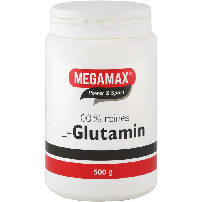 MEGAMAX Power & Sport 100 % reines L-Glutamin Pulver, 500 g Pulver