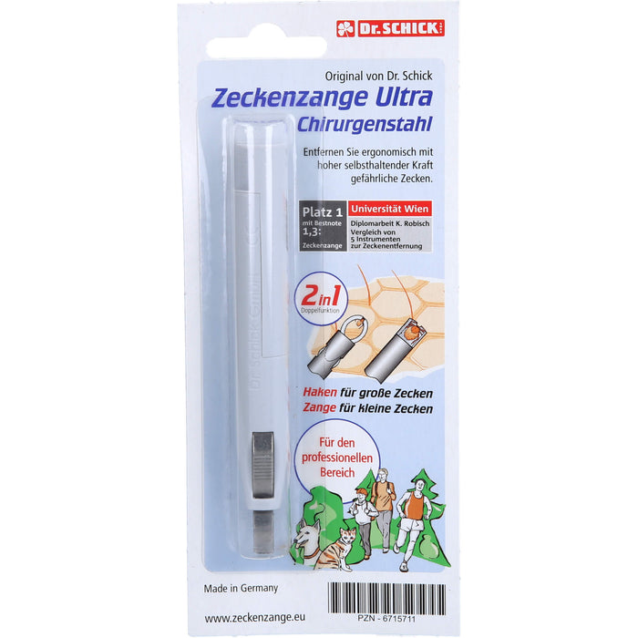 DR. SCHICK Zeckenzange Ultra Chirurgenstahl, 1 pc Pince à tiques