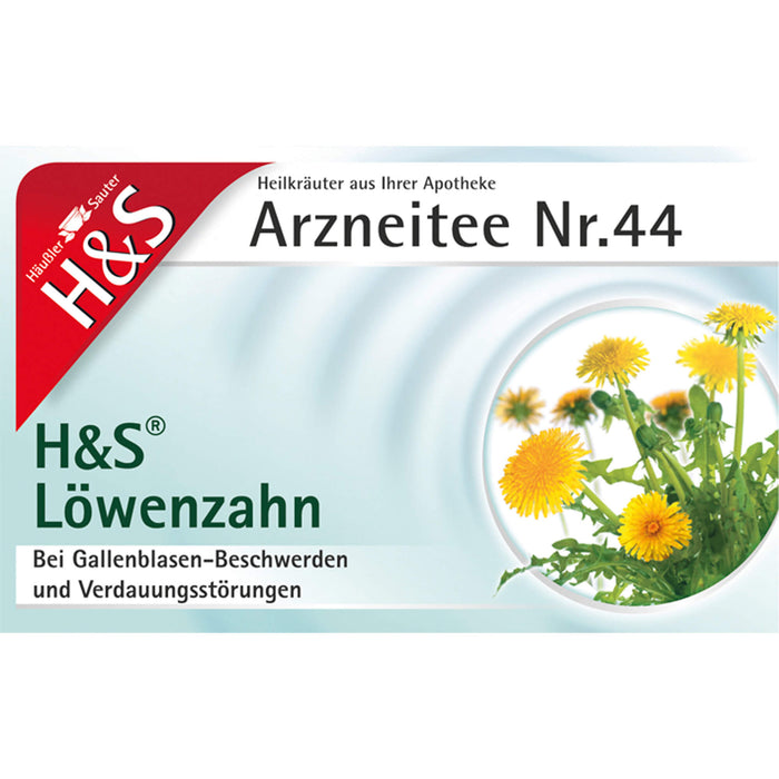 H&S Arzneitee Nr.44  Löwenzahn bei Gallenblasen-Beschwerden und Verdauungsstörungen, 20 pc Sac filtrant