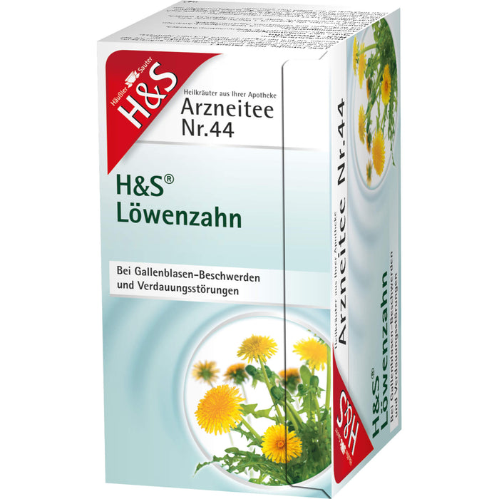 H&S Arzneitee Nr.44  Löwenzahn bei Gallenblasen-Beschwerden und Verdauungsstörungen, 20 pcs. Filter bag