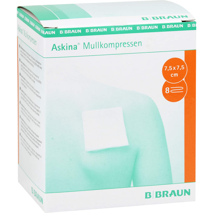 ASKINA MULLKOMPRESSEN 7,5X7,5CM steril, 25X2 St KOM